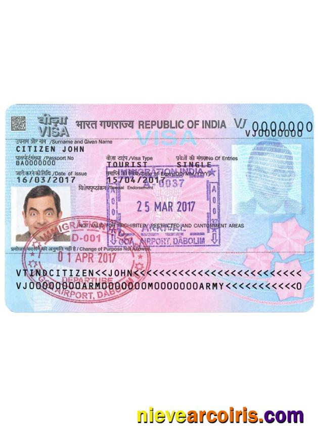 INDIA travel visa version 2